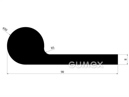 GUMMIPROFILE P-FORM - EPDM